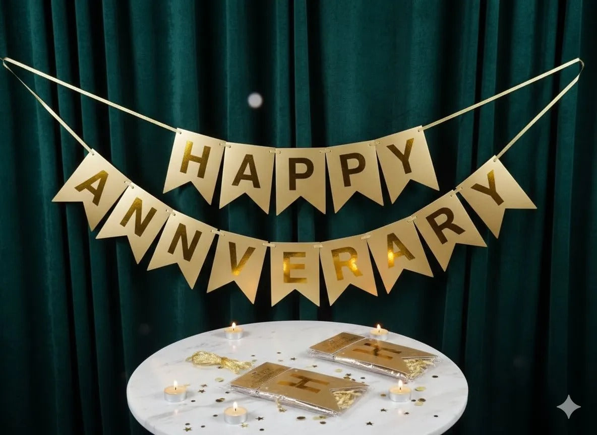 Happy anniversary banner, Premium Quality anniversary Decoration