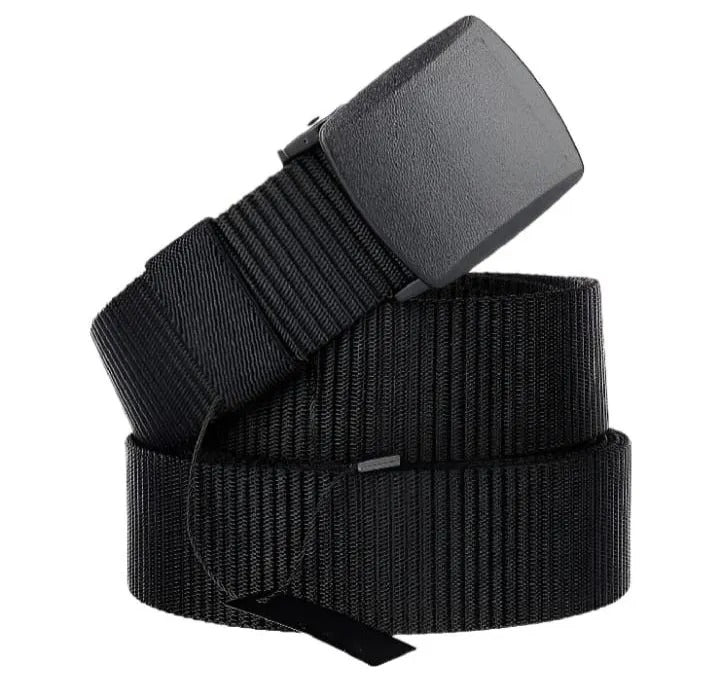 Men Imported Breathable Nylon Web Canvas Fabric Belt With Plastic Buckle