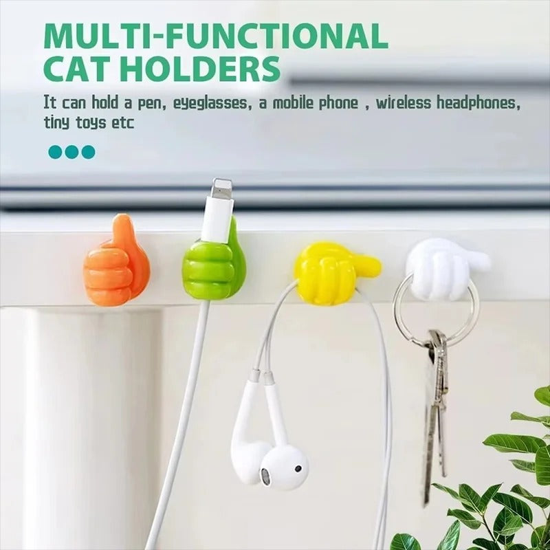 5 PCs Silicone Thumb Wall Hooks