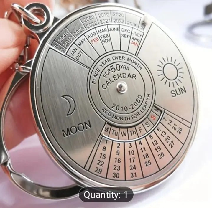 50 years perpetual Calendar keychain